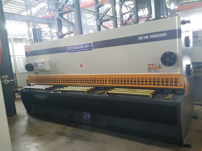 AHYW 16mm carbon steel plate cutting 4mtr guillotine shears